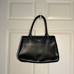 Authentic Kate Spade - Black leather large satchel (similar to Madison style)